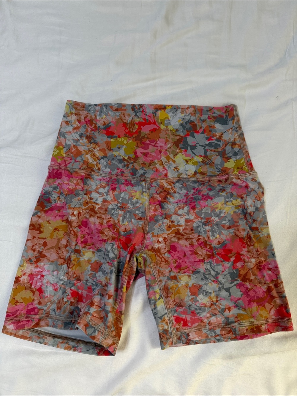 Lululemon align High-Rise Floral Print Bike Shorts - Pink Multi
